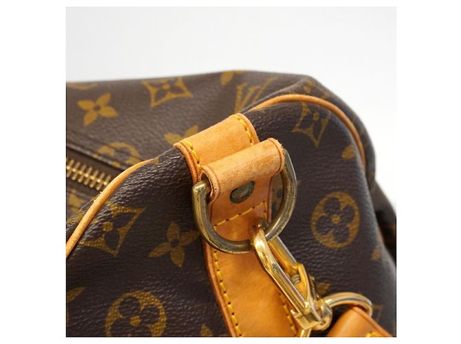 Louis Vuitton Brown Boston Monogram Keepall Bandoulière 55 Marrone - vista 9