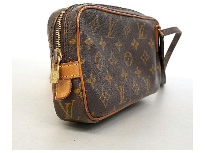 Borsa a tracolla Louis Vuitton Monogram Pochette Marly Bandoulière Marrone - vista 2