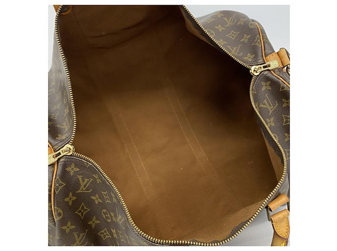 Borsa Boston Louis Vuitton Marrone - Keepall Bandoulière 55 - vista 4