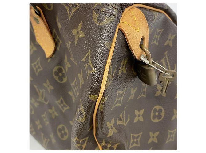 Borsa Louis Vuitton Monogram Speedy 35 Marrone - vista 7