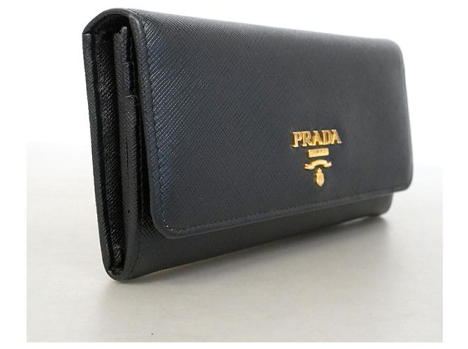Saffiano Portafoglio lungo Prada in pelle nera Nero - vista 2