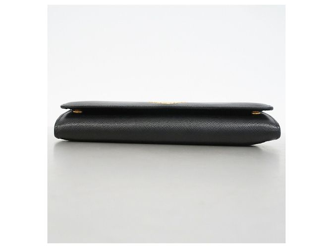 Saffiano Portafoglio lungo Prada in pelle nera Nero - vista 3