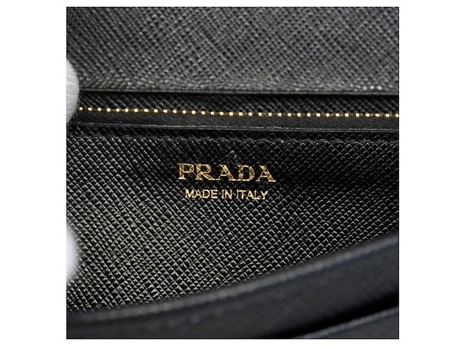 Saffiano Portafoglio lungo Prada in pelle nera Nero - vista 5