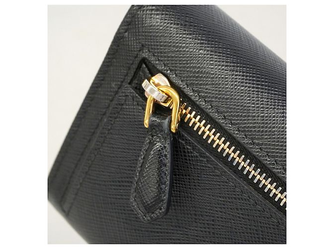 Saffiano Portafoglio lungo Prada in pelle nera Nero - vista 8