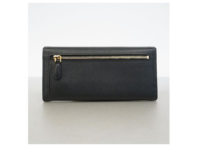 Saffiano Portafoglio lungo Prada in pelle nera Nero - vista 9