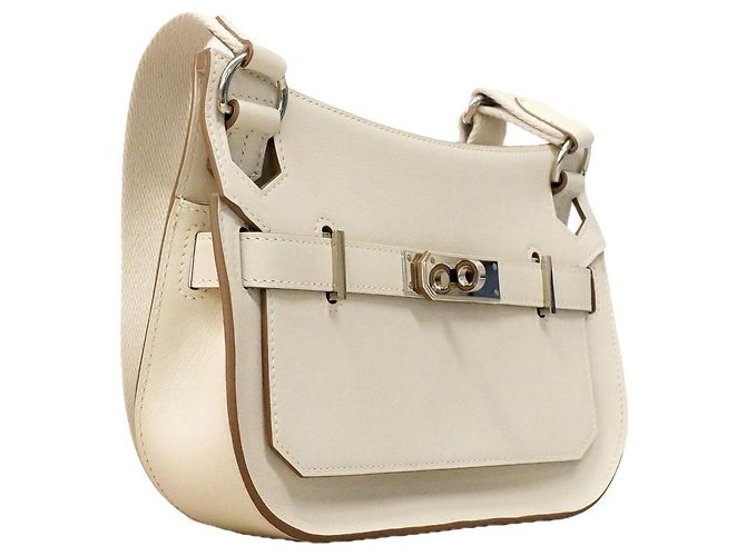 Hermès Borsa a tracolla Hermes Jypsiere Mini Swift Bianco - vista 2