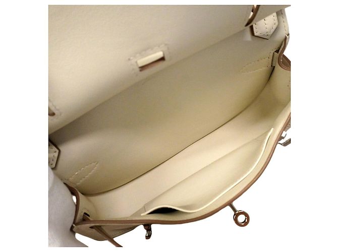 Hermès Borsa a tracolla Hermes Jypsiere Mini Swift Bianco - vista 4