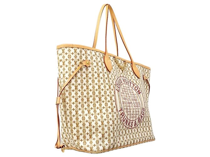 Borsa Tote Louis Vuitton Monogram Neverfull MM Beige - vista 2