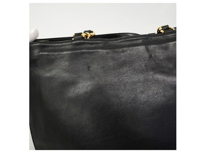Borsa Tote Chanel in pelle d'agnello nera Nero - vista 10