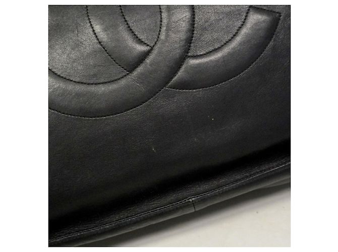 Borsa Tote Chanel in pelle d'agnello nera Nero - vista 11