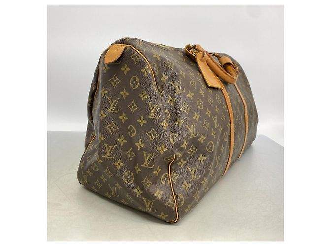 Borsa Louis Vuitton Boston Monogram Keepall 55 Marrone - vista 2