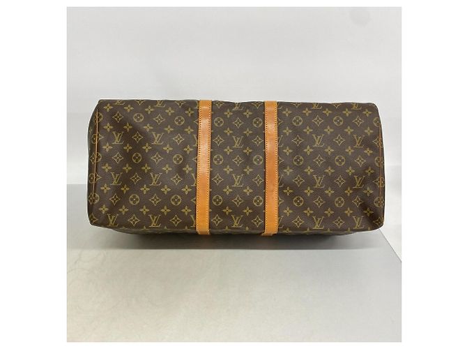 Borsa Louis Vuitton Boston Monogram Keepall 55 Marrone - vista 3