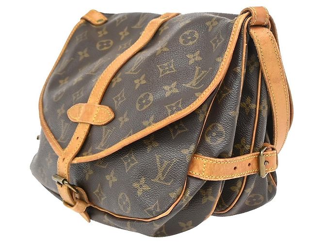 Louis Vuitton Saumur Monogram 30 Marrone - vista 3
