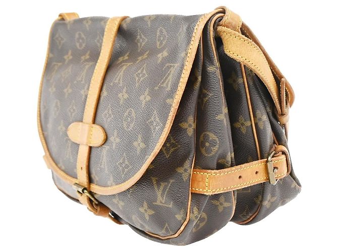 Louis Vuitton Saumur Monogram 30 Marrone - vista 4