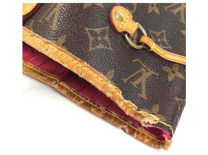 Louis Vuitton Monogram Neverfull MM Tote Bag Braun Pink Monogramm - Ansicht 12