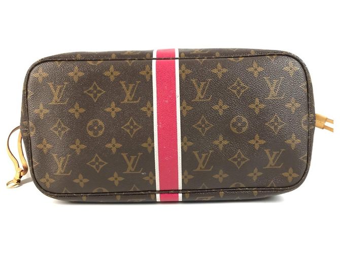 Louis Vuitton Monogram Neverfull MM Tote Bag Braun Pink Monogramm - Ansicht 5
