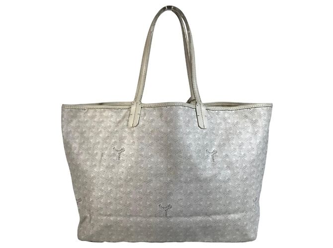 Borsa a tracolla Goyard Saint Louis PM in White Bianco - vista 2
