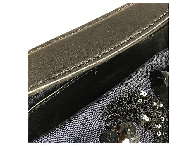 Borsa Louis Vuitton Monogram Satin Sequin Spotlight GM Nero Blu navy Monogramma - vista 10