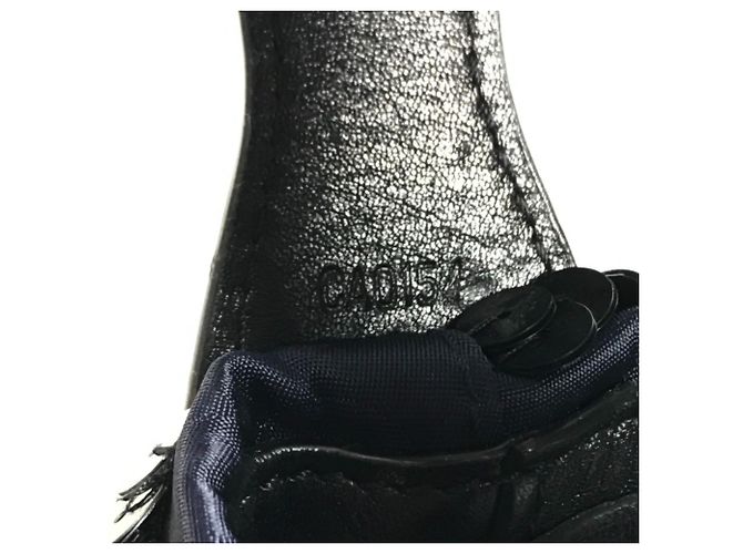 Borsa Louis Vuitton Monogram Satin Sequin Spotlight GM Nero Blu navy Monogramma - vista 16