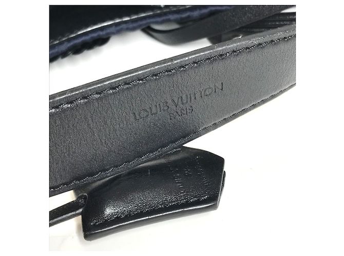 Borsa Louis Vuitton Monogram Satin Sequin Spotlight GM Nero Blu navy Monogramma - vista 8