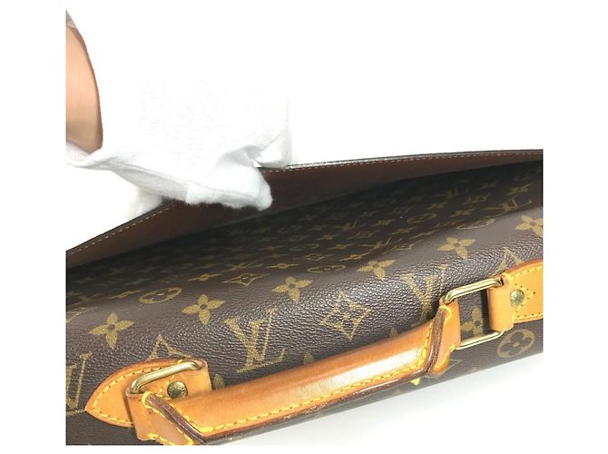 Bolso Louis Vuitton Monogram Serviette Conseiller Castaño Monograma - vista 14