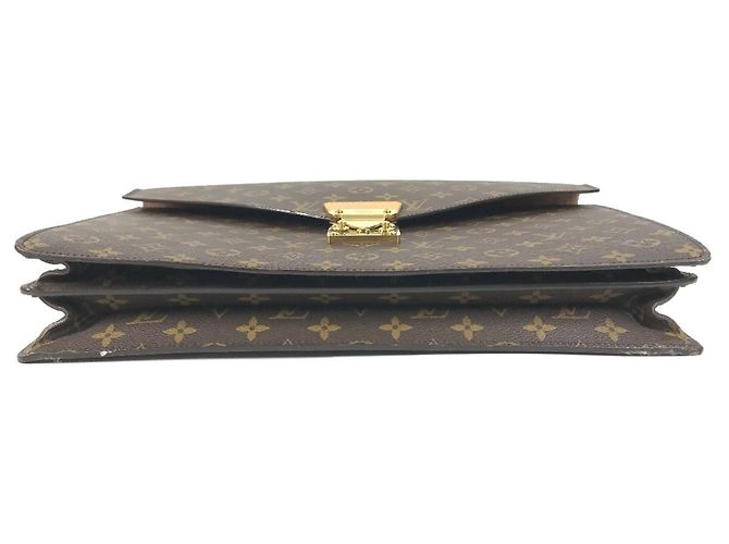 Bolso Louis Vuitton Monogram Serviette Conseiller Castaño Monograma - vista 5