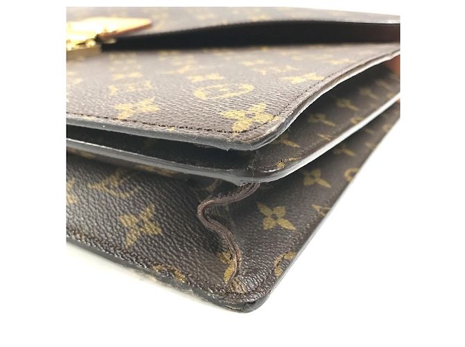 Bolso Louis Vuitton Monogram Serviette Conseiller Castaño Monograma - vista 6