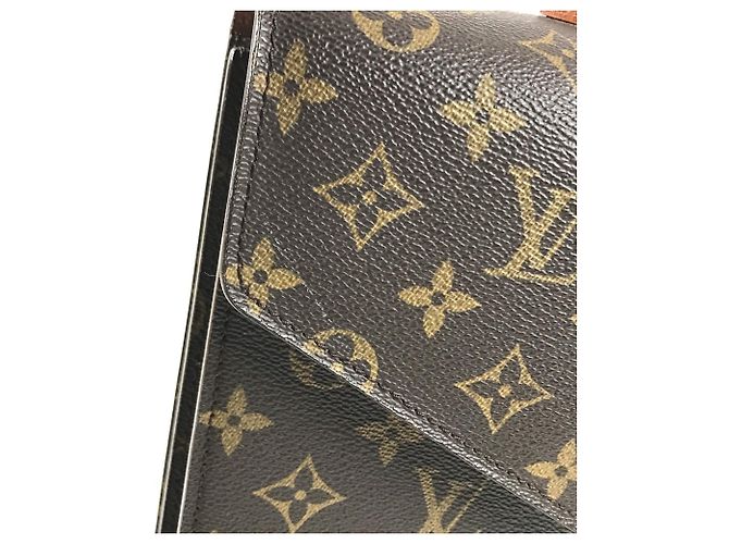 Bolso Louis Vuitton Monogram Serviette Conseiller Castaño Monograma - vista 9