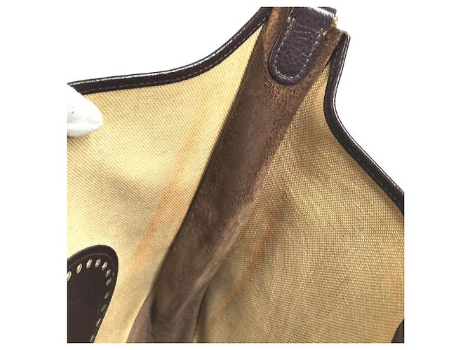 Hermès Borsa HERMES Evelyne 1 GM Marrone Beige Giallo - vista 15