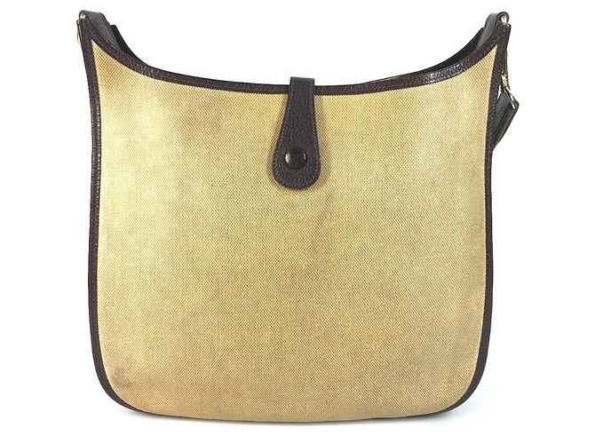 Hermès Borsa HERMES Evelyne 1 GM Marrone Beige Giallo - vista 2