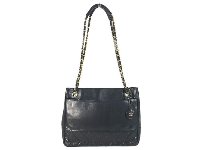 Borsa Chanel Vintage Matelassé Quilted Nero - vista 4