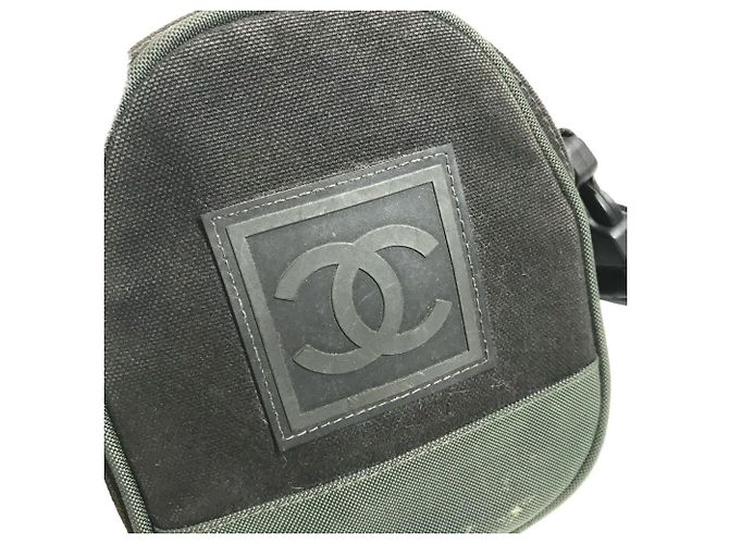 Borsa Chanel Sport CC Coco Mark Logo Nero Cachi - vista 10
