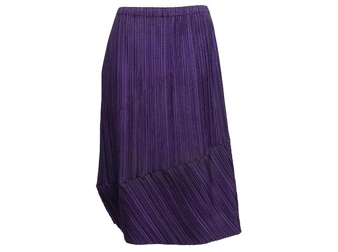 Issey Miyake Falda Plisada Midi Púrpura - vista 11