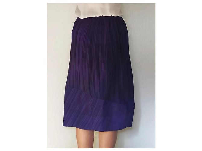 Issey Miyake Falda Plisada Midi Púrpura - vista 6
