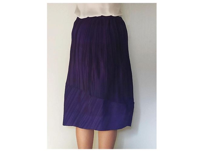Issey Miyake Falda Plisada Midi Púrpura - vista 7