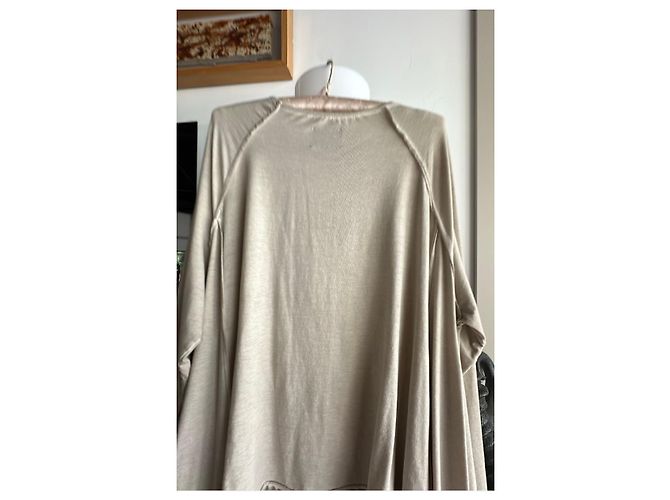 Munthe Plus Simonsen Camiseta PLÜ beige de manga larga de algodón - vista 8