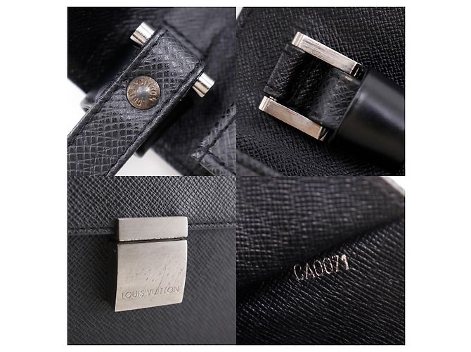 Louis Vuitton Selenga Pochette Pelle Taiga Nero - vista 6