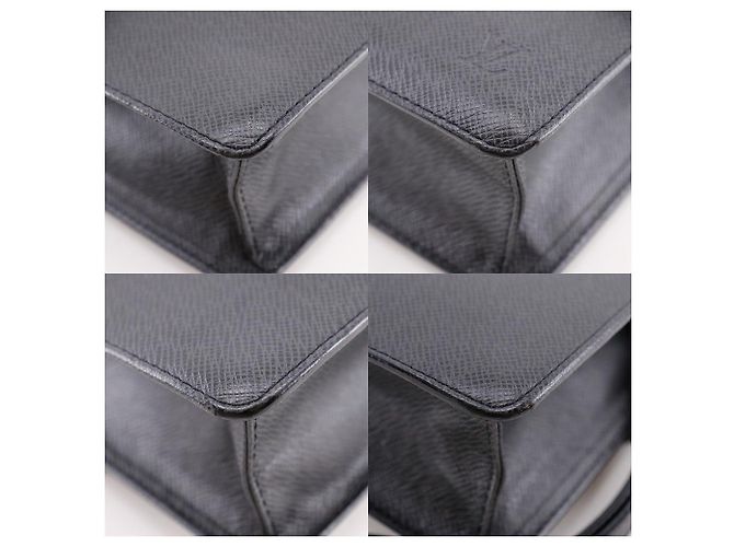 Louis Vuitton Selenga Pochette Pelle Taiga Nero - vista 7