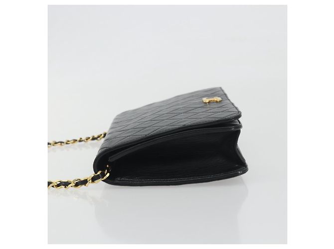 Chanel Vintage Full Flap Quilted Lambskin Small Negro - vista 4