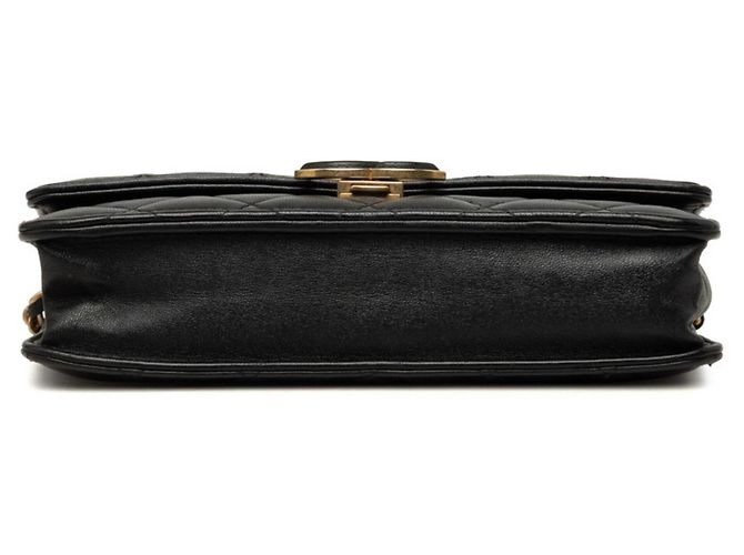 Sac à épaule portefeuille à chaîne Chanel Coco Mark Matelassé Noir - vue 3