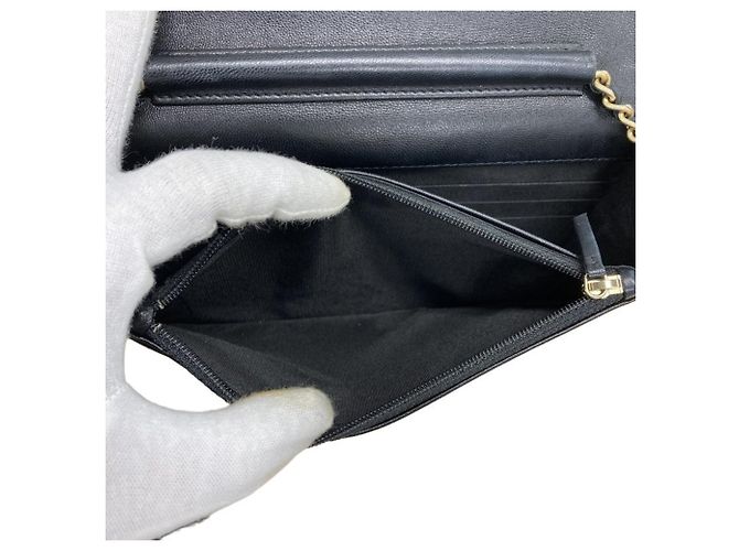Sac à épaule portefeuille à chaîne Chanel Coco Mark Matelassé Noir - vue 5