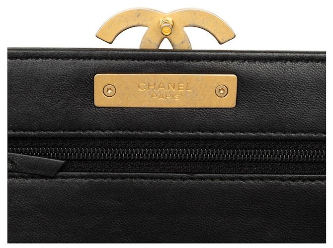 Sac à épaule portefeuille à chaîne Chanel Coco Mark Matelassé Noir - vue 6