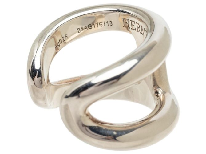 Ring Hermès Anello Hermes Osmo's GM Argento - vista 5