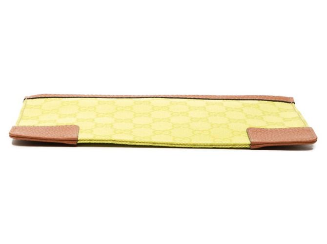 Clutch Gucci GG Canvas Marrone Verde - vista 3