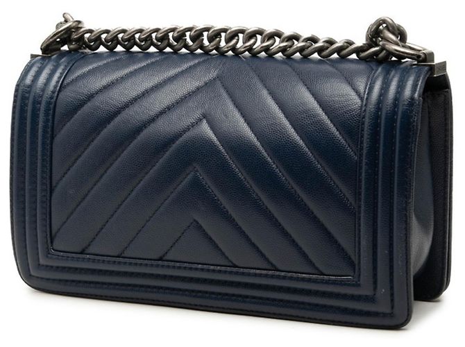 Borsa a tracolla Chanel Coco Mark Boy Chain Blu navy - vista 2