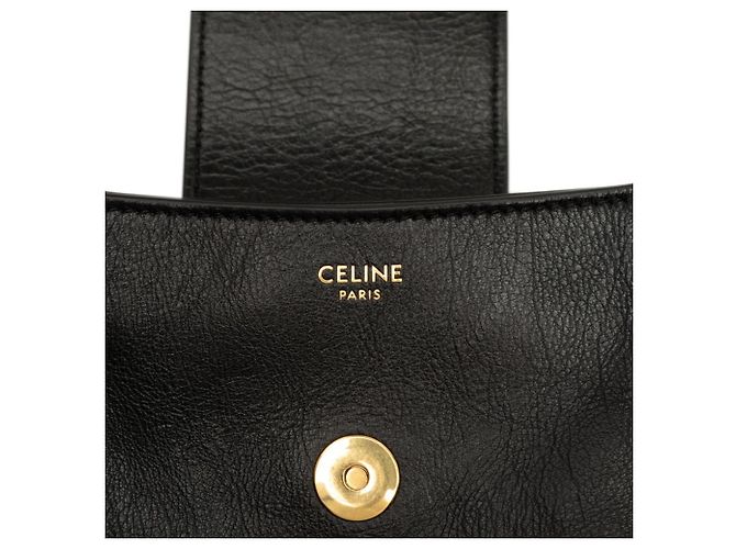 Céline Celine Triomphe Schultertasche mit Kette Schwarz - Ansicht 5