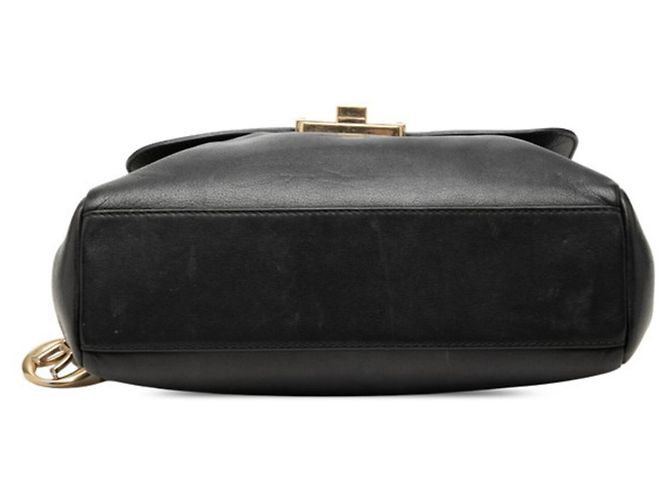 Borsa a tracolla Christian Dior Dior Chain in pelle blu navy - vista 3