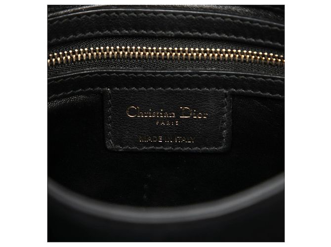 Borsa a tracolla Christian Dior Dior Chain in pelle blu navy - vista 5