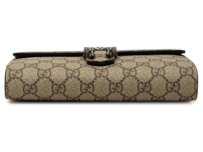 Borsa a tracolla portafoglio con catena Gucci GG Supreme Dionysus Beige - vista 3