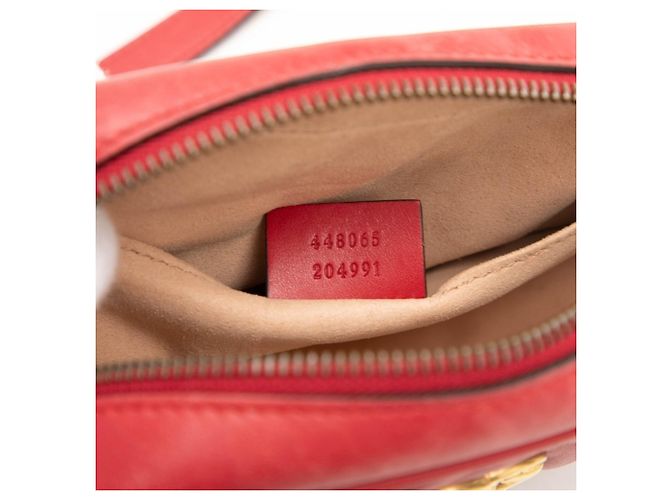 Borsa a tracolla matelassé Gucci GG Marmont Rosso - vista 7